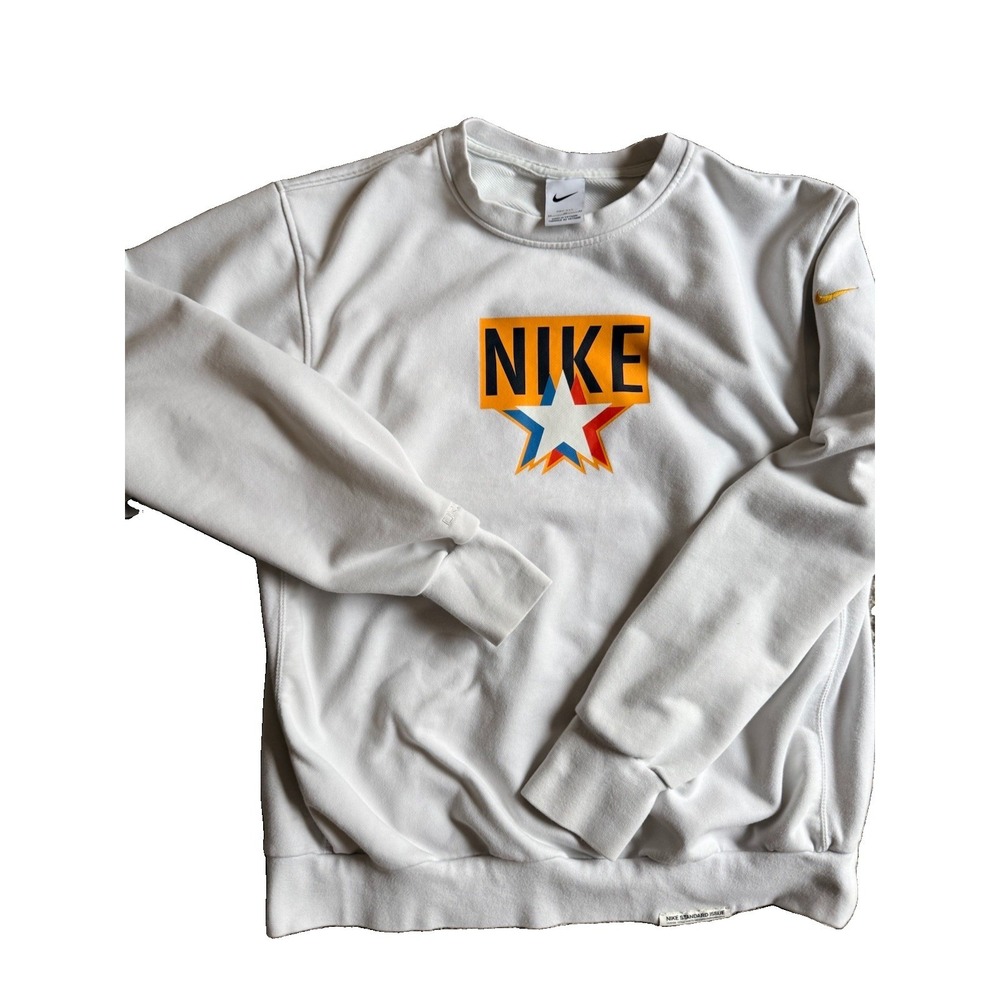 Nike Dri Fit Standard Issue Logo Sweatshirt DH2849-739 University White Men's M